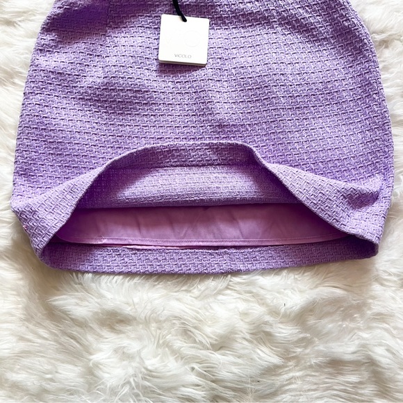 New! VICOLO Italy Waffle Mini Skirt - Picture 5 of 8